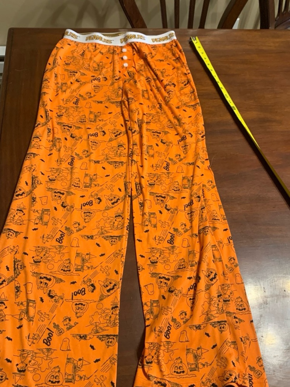 Peanuts Orange Halloween Print pajama Pants